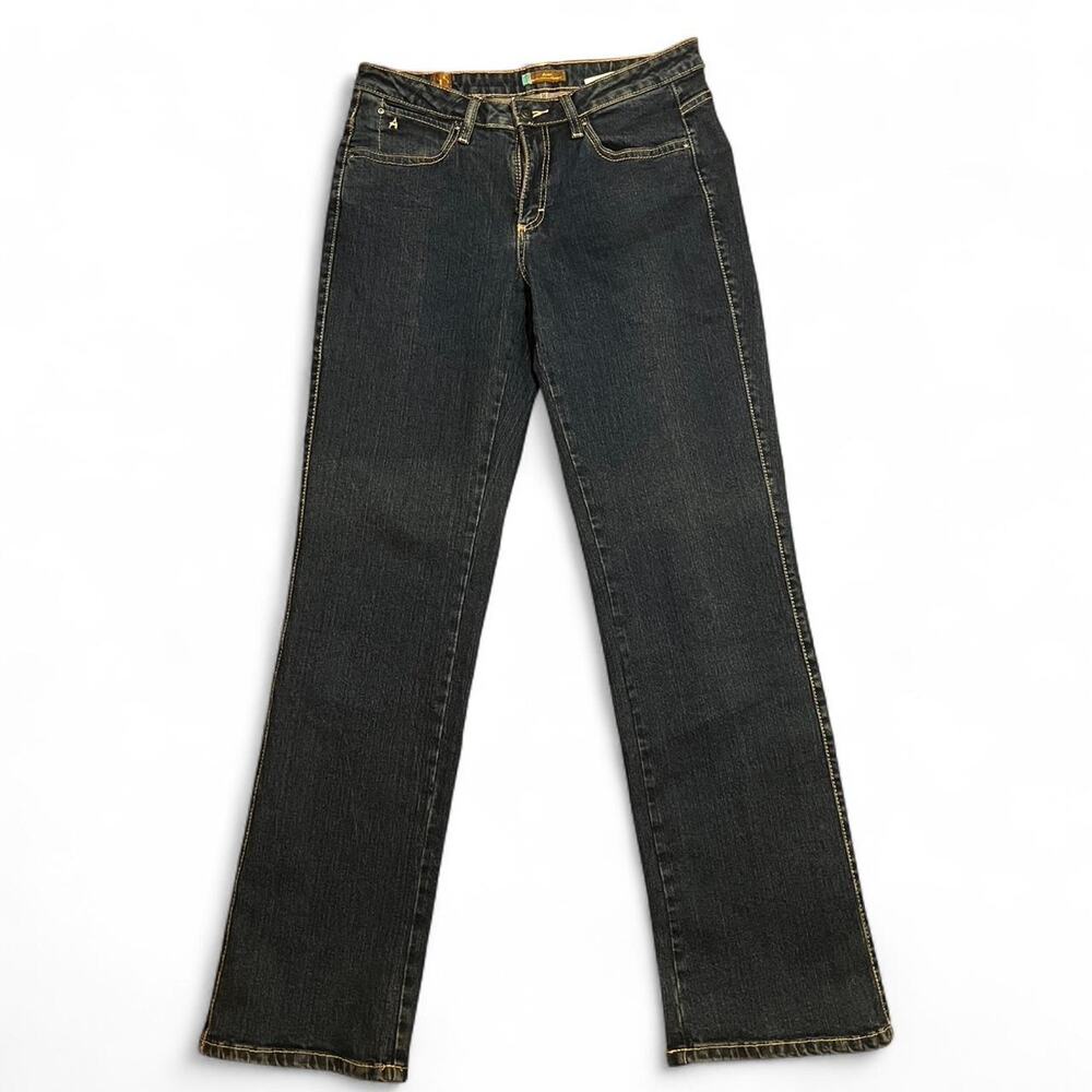 Wrangler Aura Women’s Jeans Size 10 Petite Dark Wash Straight Leg Mid Rise